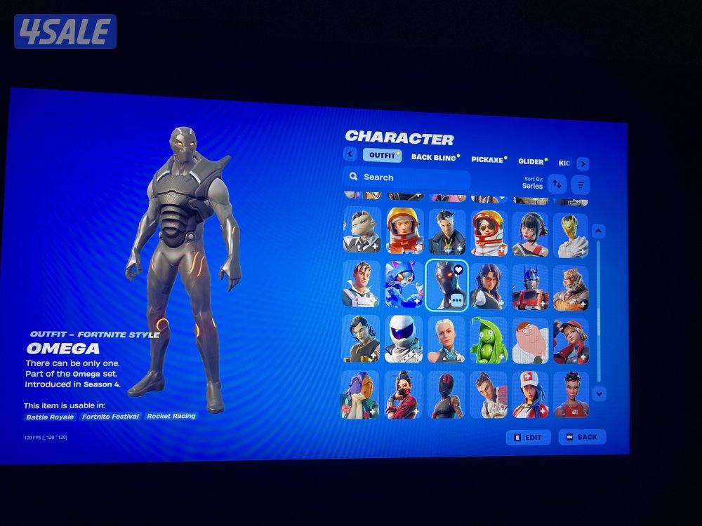 حساب فورت نايت 170 سكن شيطون + سيزن٣ واكسات وسكنات عرق5