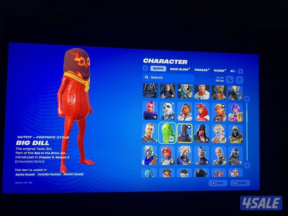 حساب فورت نايت 170 سكن شيطون + سيزن٣ واكسات وسكنات عرق8