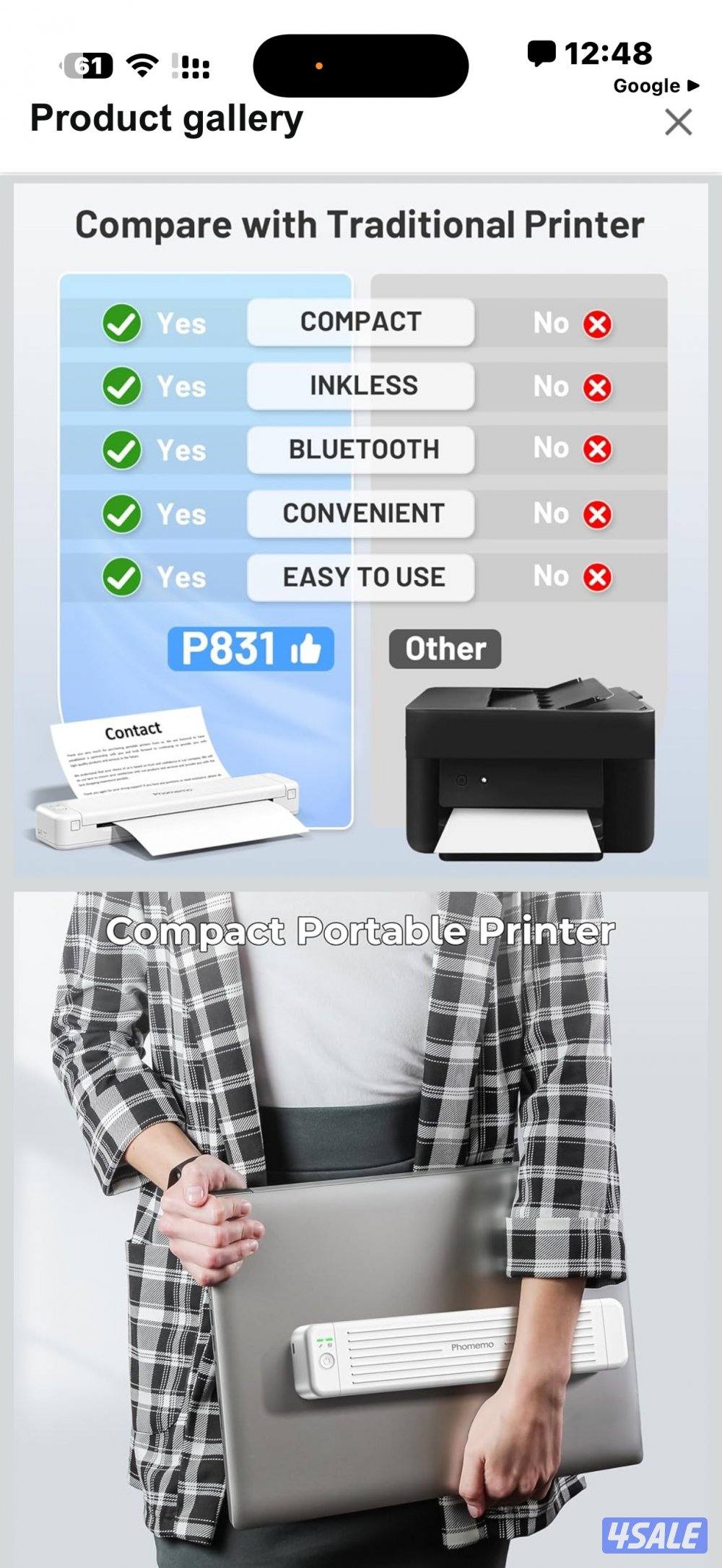 طابعة Phomemo P831 المحمولة A4، طابعة احتياطية منزلية2