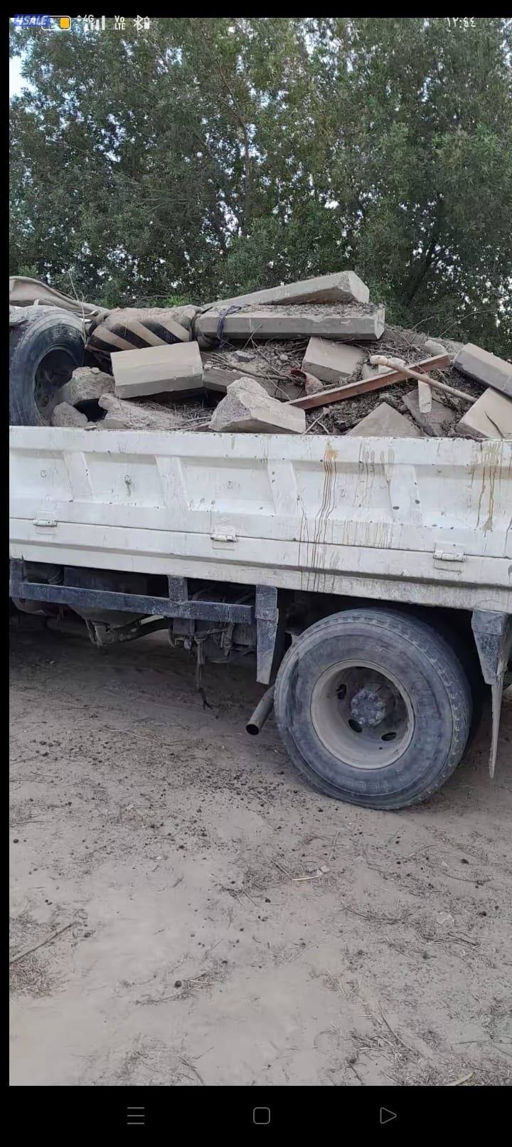 هاف لوري نساف 4 متر .رمل مغسول صلبوخ نقل أنقاض4