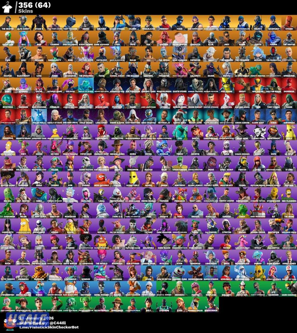 حساب سيزون الثالث كامل 350+ ينربط جميع المنصات في نوادر0