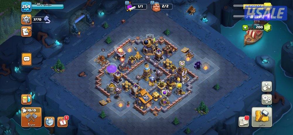 حساب كلاش 15 ماكس الماكس ماعدا السور والملوك + شرط التامين والنظافه0