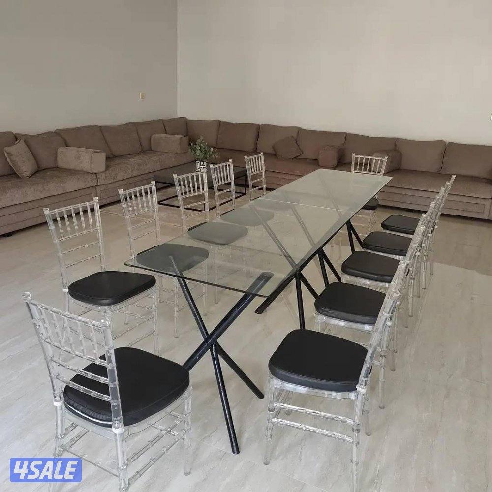 تأجير كراسي وطاولات وبنشات وكنب أمريكي ومكيف وزينة منزل وحدائق وجميع م10