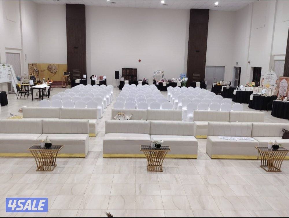 تأجير كراسي وطاولات وبنشات وكنب أمريكي ومكيف وزينة منزل وحدائق وجميع م11