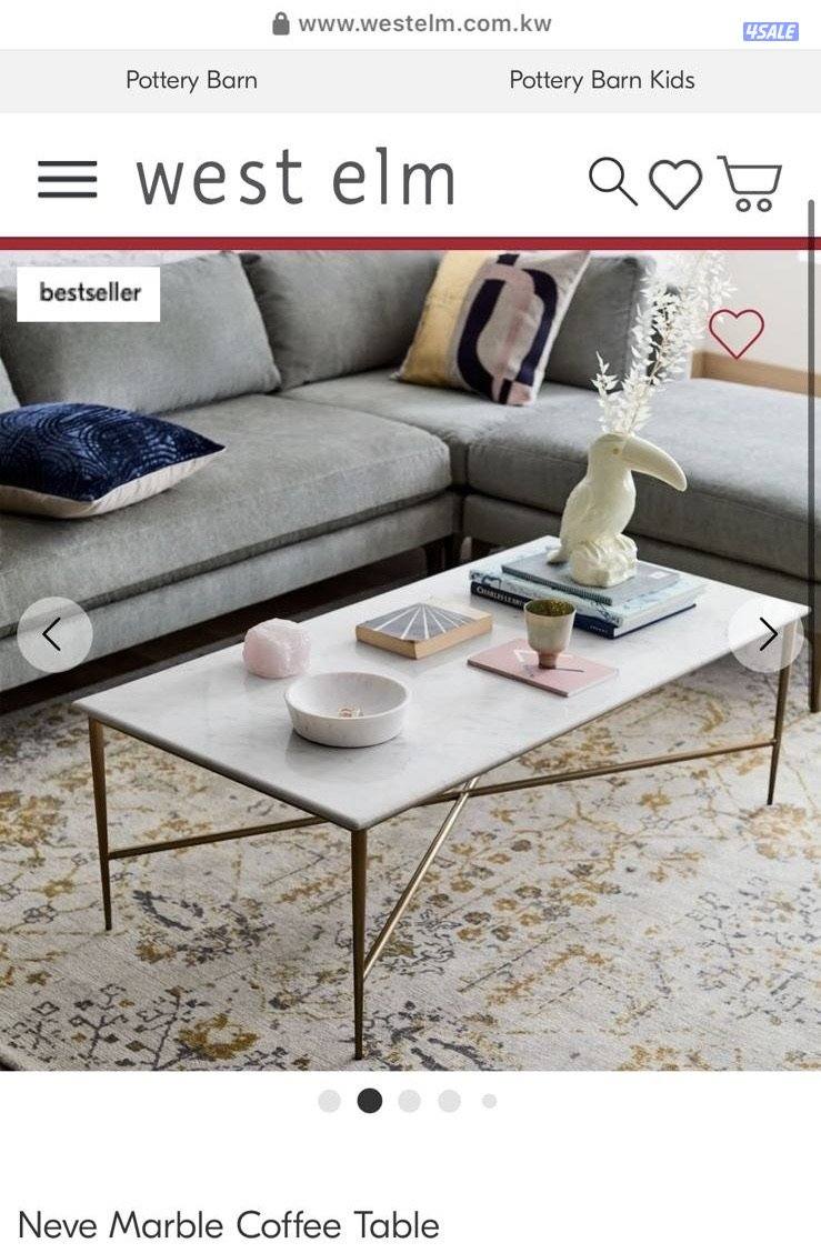 طاولة رخام من وست الم (West Elm) اصلية1