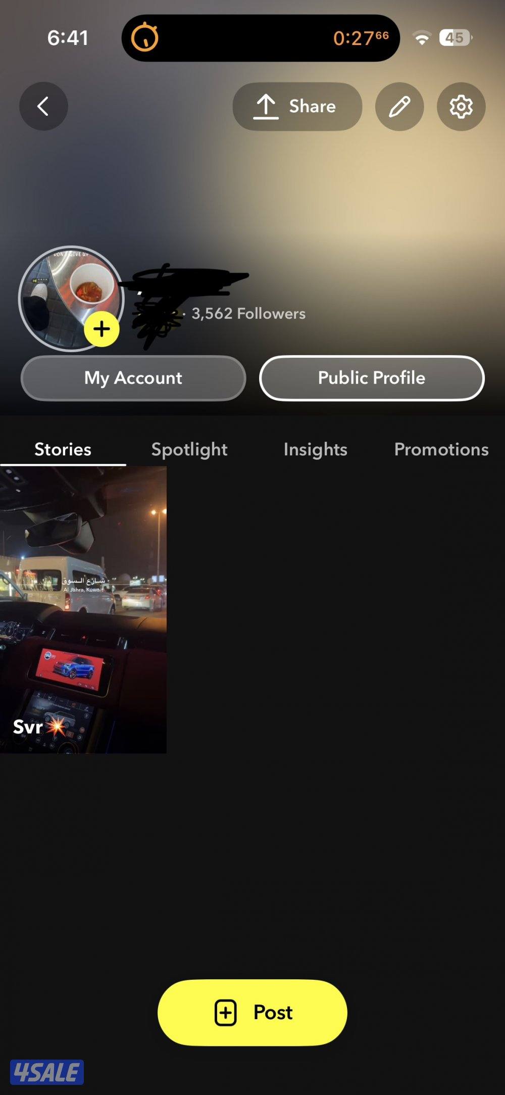 حساب سناب تفاعل قوي سكور عالي ومتابعين كثير1