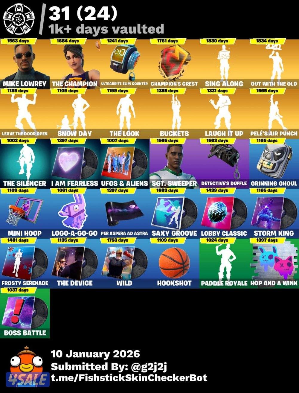 حساب فورت نايت عرق ونادر 🔥9