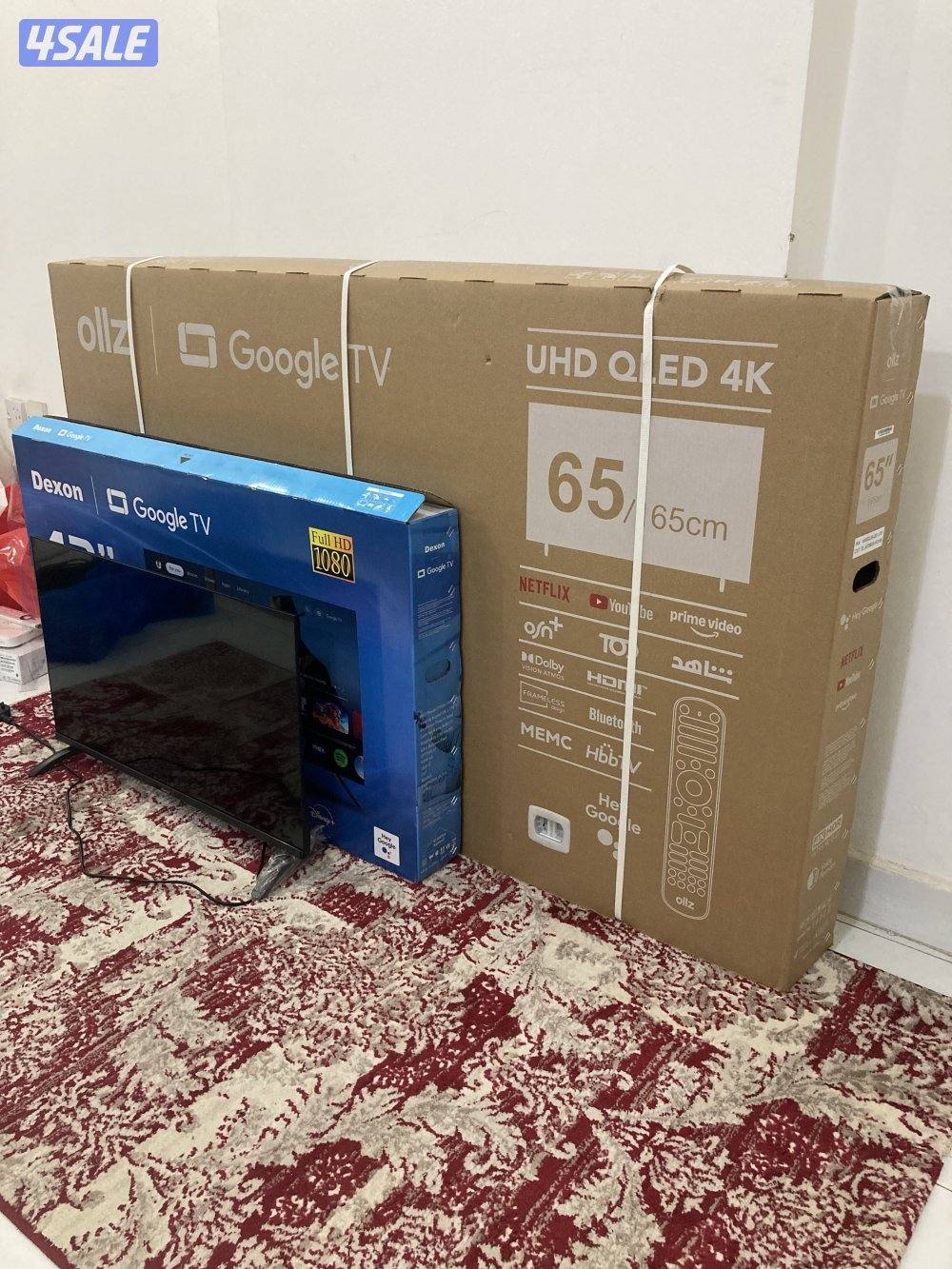 للبيع تلفزيونات سمارت 65 و 43 و 32 بوصه0