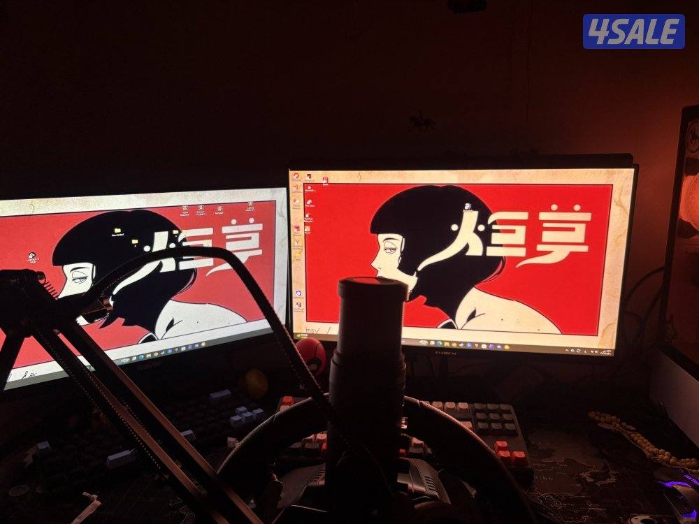 بي سي قيمينق مع شاشتين و اغراضه للبيع2