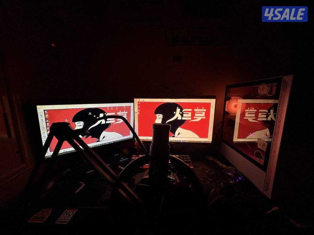 بي سي قيمينق مع شاشتين و اغراضه للبيع3