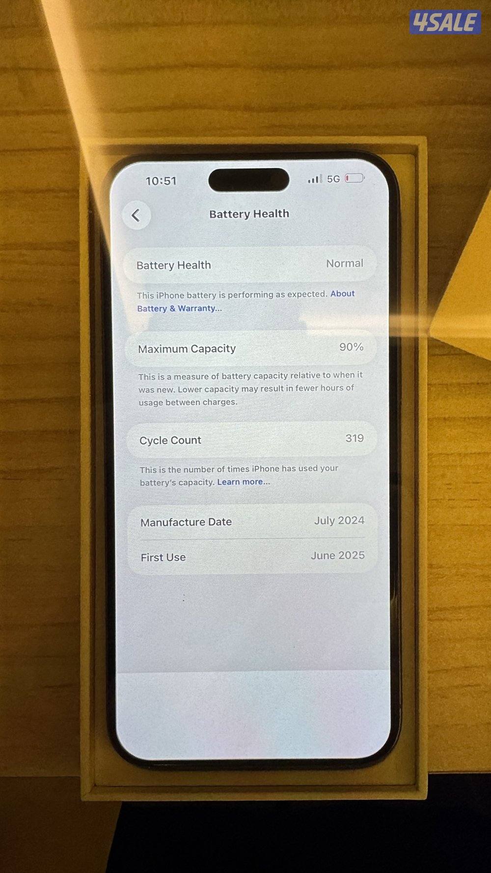 iPHONE 15 pro max 90% للبيع1