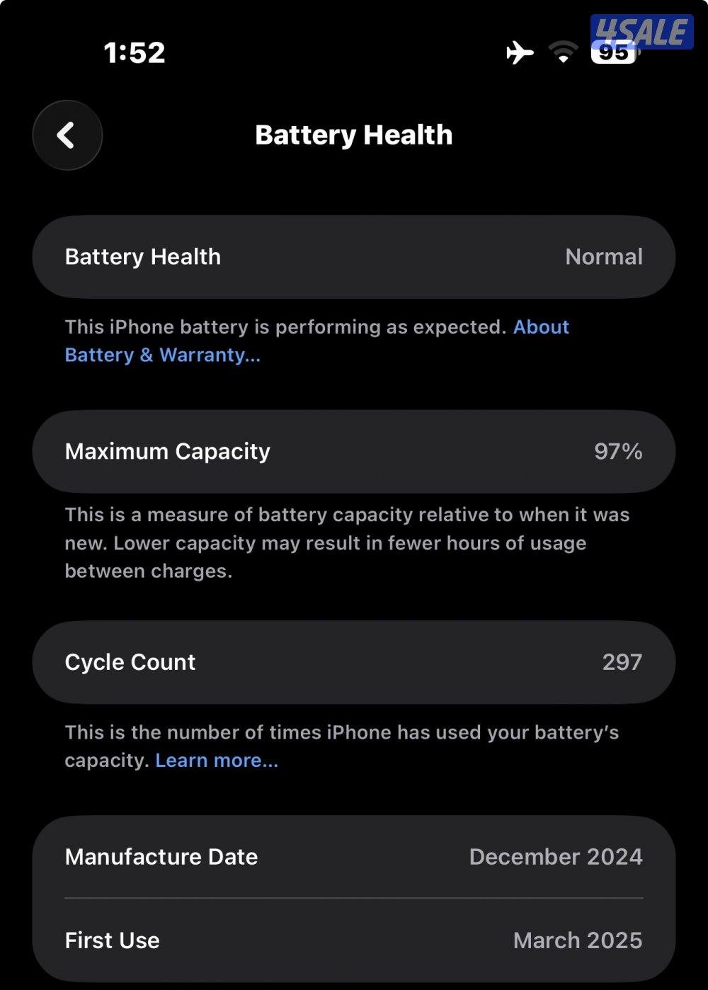 Iphone 16 pro max with box and his charge new and warranty.5