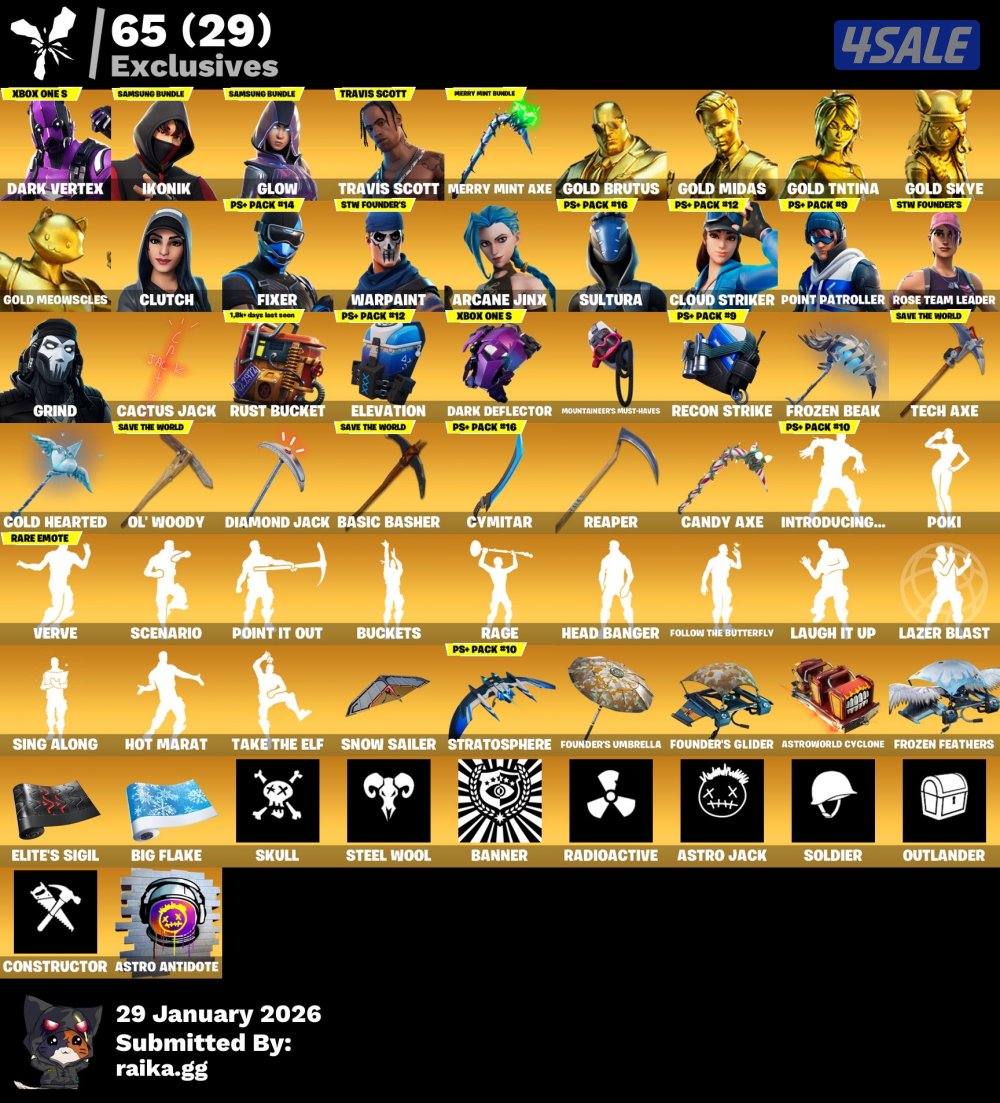 حساب فورت ايكونك ترافسكوت دارك فرتكس✅ انشاء محذوف0