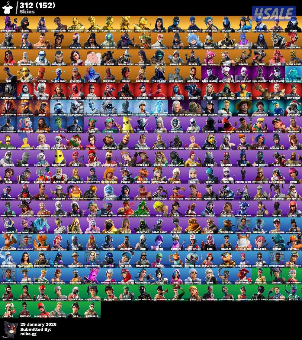 حساب فورت ايكونك ترافسكوت دارك فرتكس✅ انشاء محذوف1