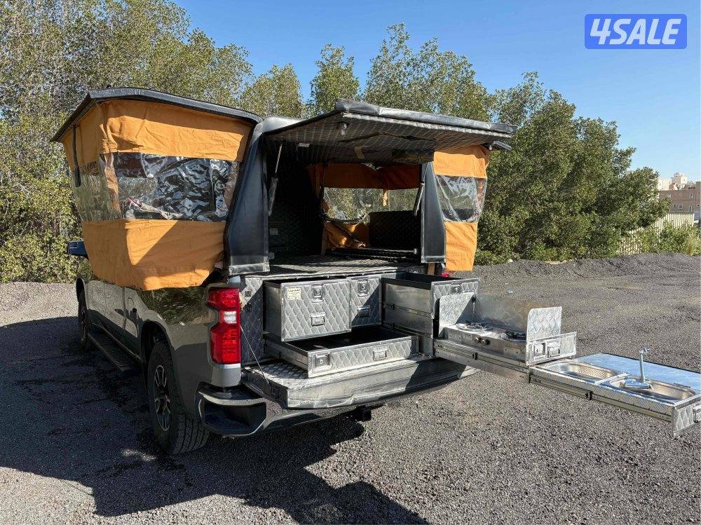 وانيت سلفرادو ٢٠٢١ عليه شد جاهز مطبخ و ادراج و مكان للنوم2