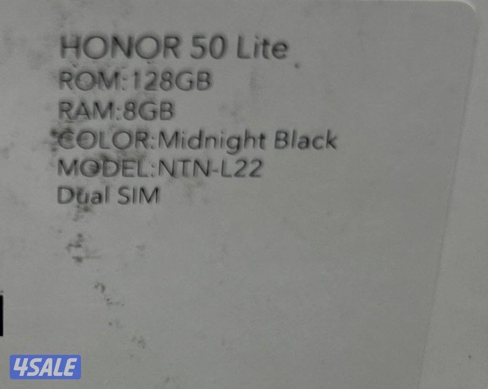 Honor 50 Lite 128GB Dual Sim Phone - Midnight Black1