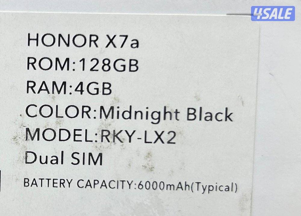 HONOR X7a (4G Mobile)-Midnight Black color2