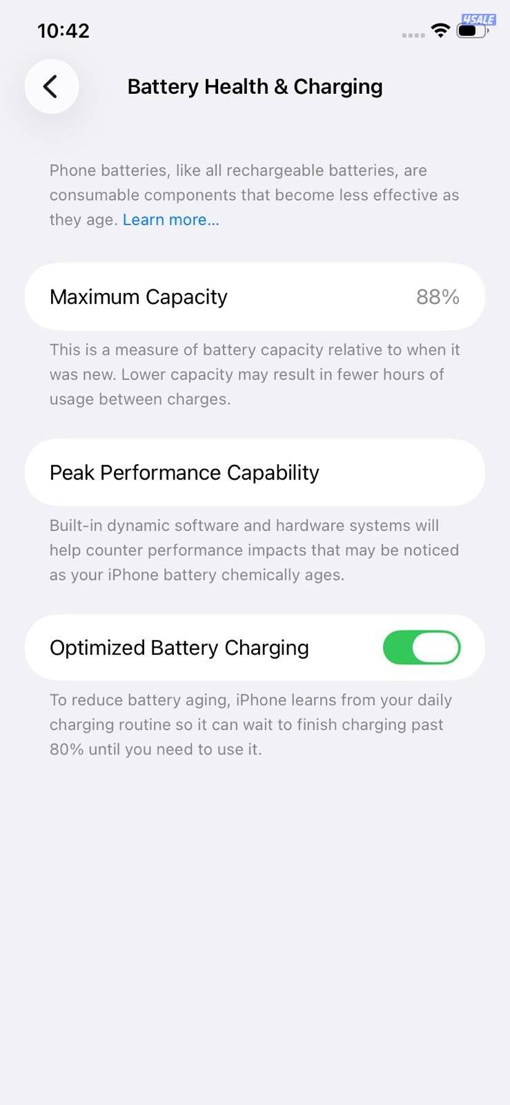 iPhone 11 128GB Purple – Battery 88% ايفون 11 128 جيجا بنفسجي8