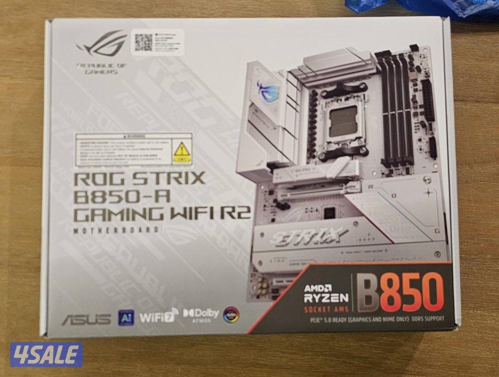 مذربورد ASUS ROG STRIX B850-A WiFi R2 جديد لمعالجات am50