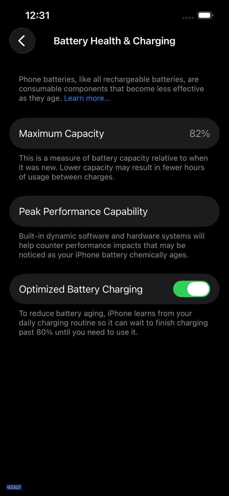 iPhone 14 256GB Black – Battery 82% ايفون 14 (شريحتين اتصال) 256 جيجا12