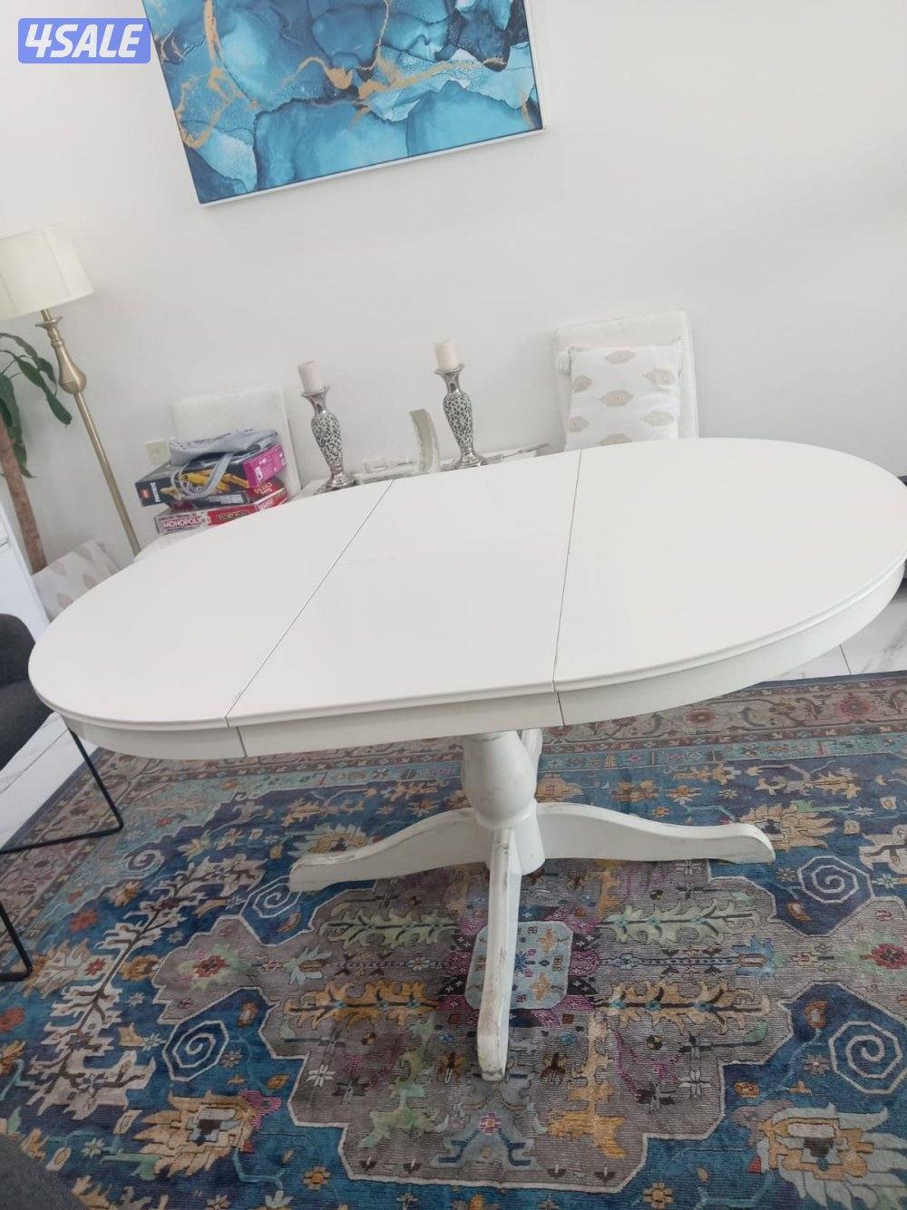 طاولة سفرة بالكراسي ايكيا مثل الجديدة تماما0