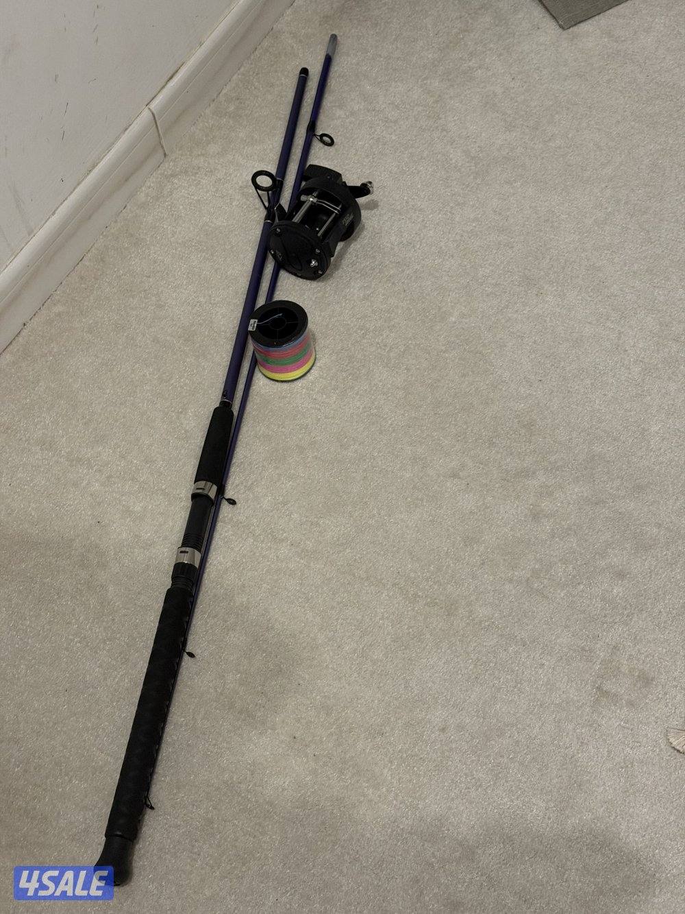 سنارة ومكينة trolling وخيط 32 kg1