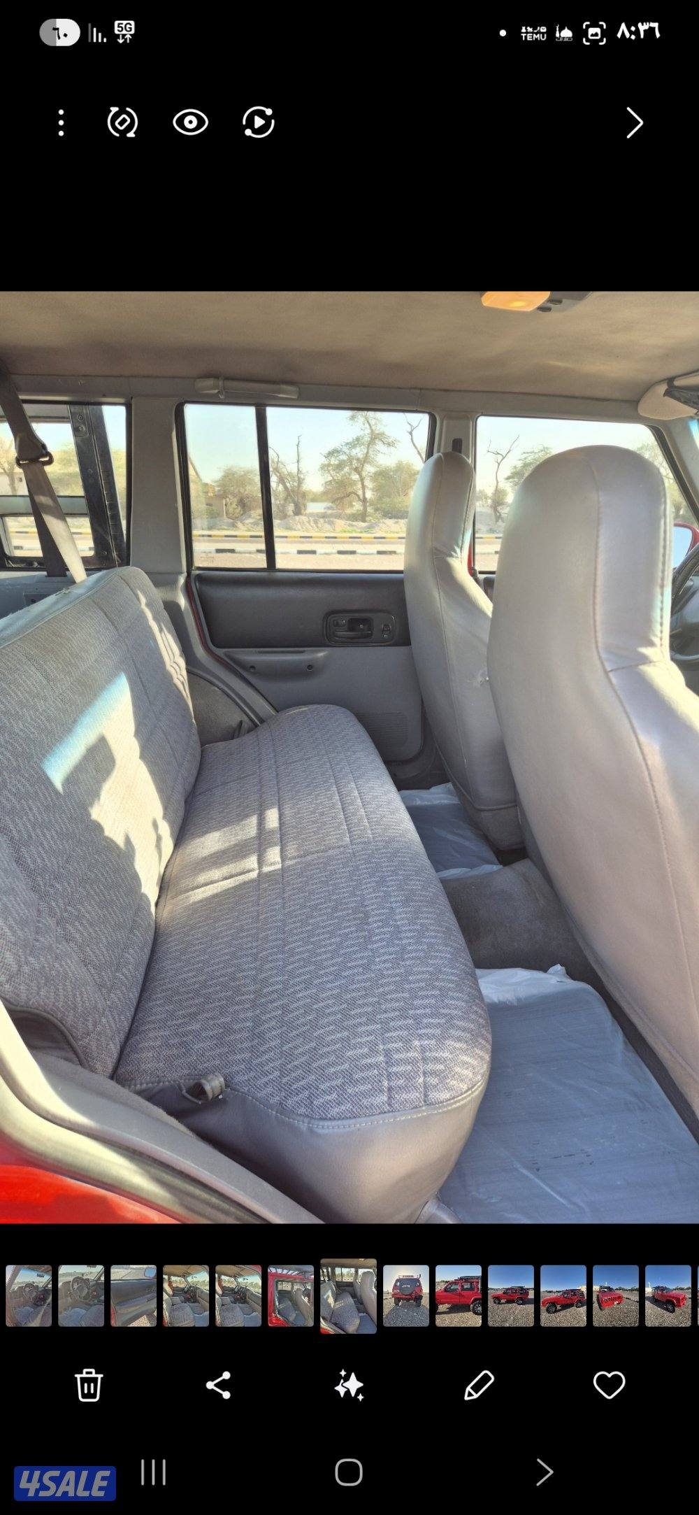 للبيع جيب شروكي 97 قير عادي سبير علاق4