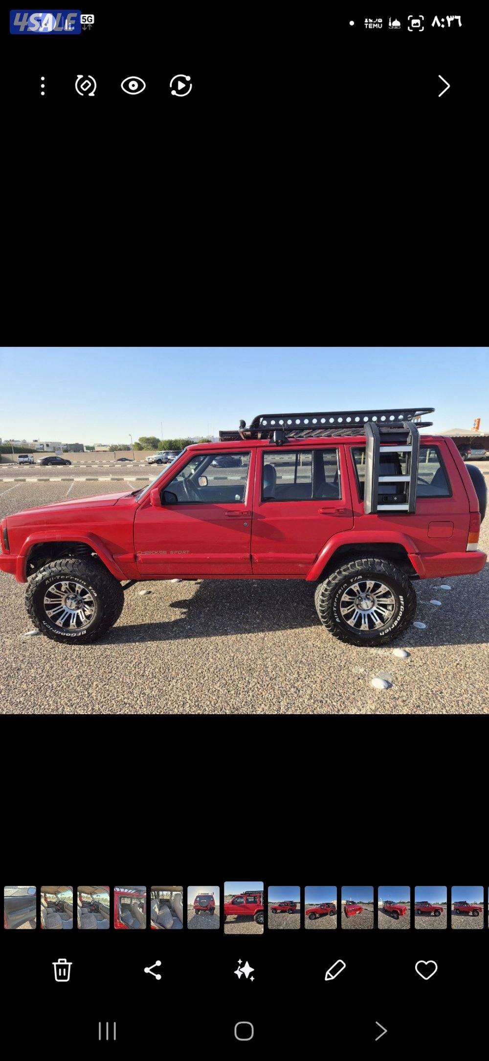 للبيع جيب شروكي 97 قير عادي سبير علاق5