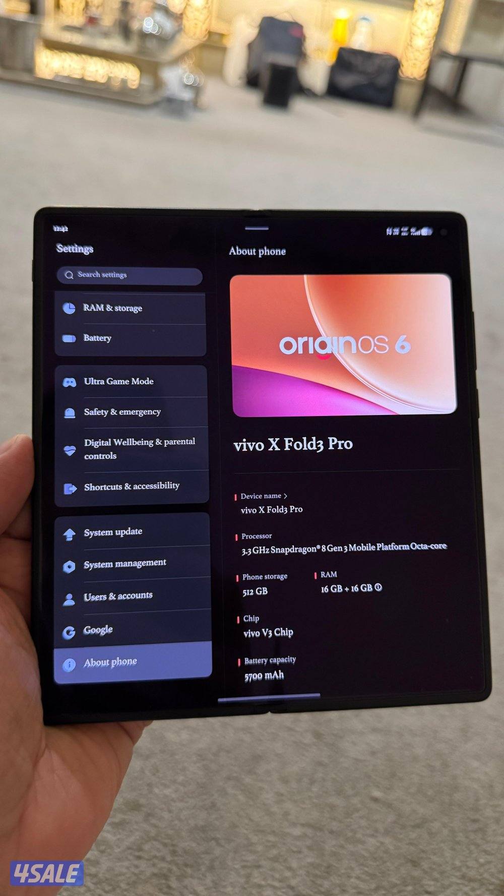 vivo x fold3 pro global version بدل او بيع1