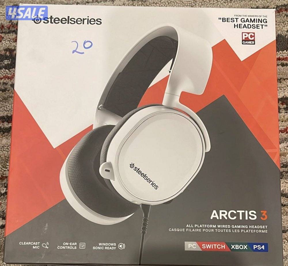 سماعه جدييد بالكرتون steelseries 30