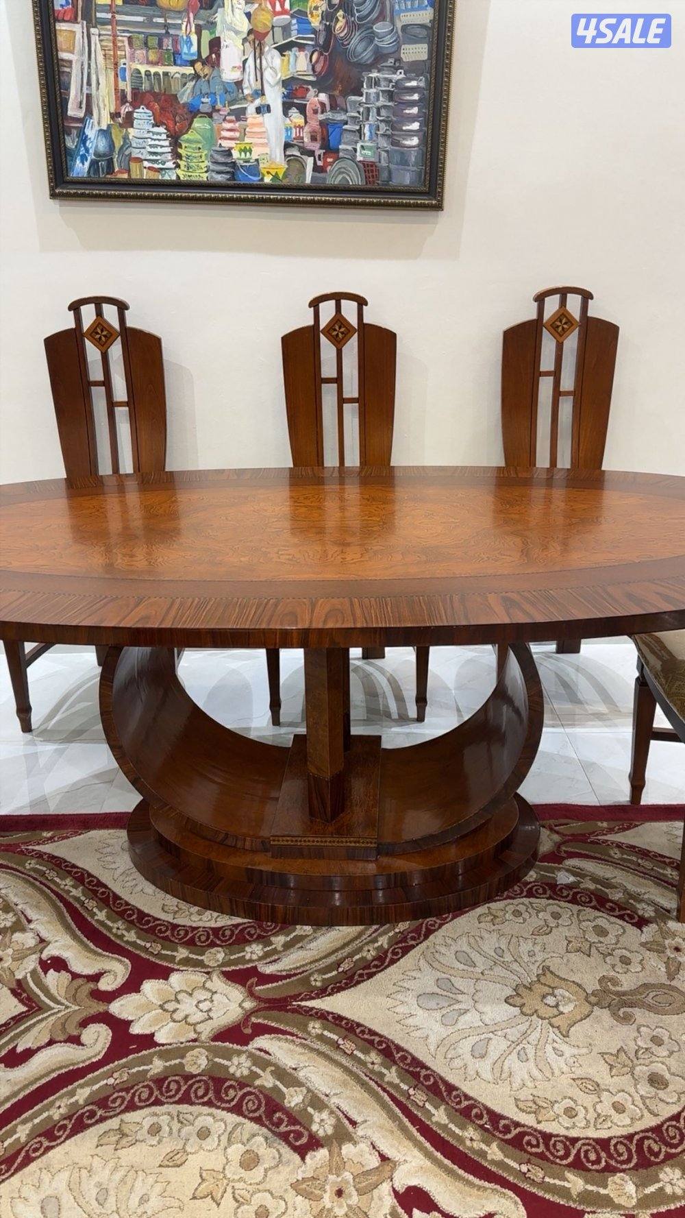 طاولة طعام خشب مع كراسي عدد83