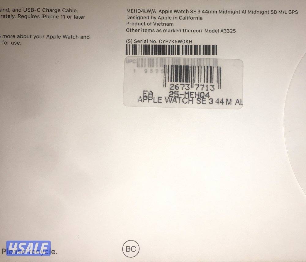 ساعةAPPLE WATCH SE3 44Mجديدة2