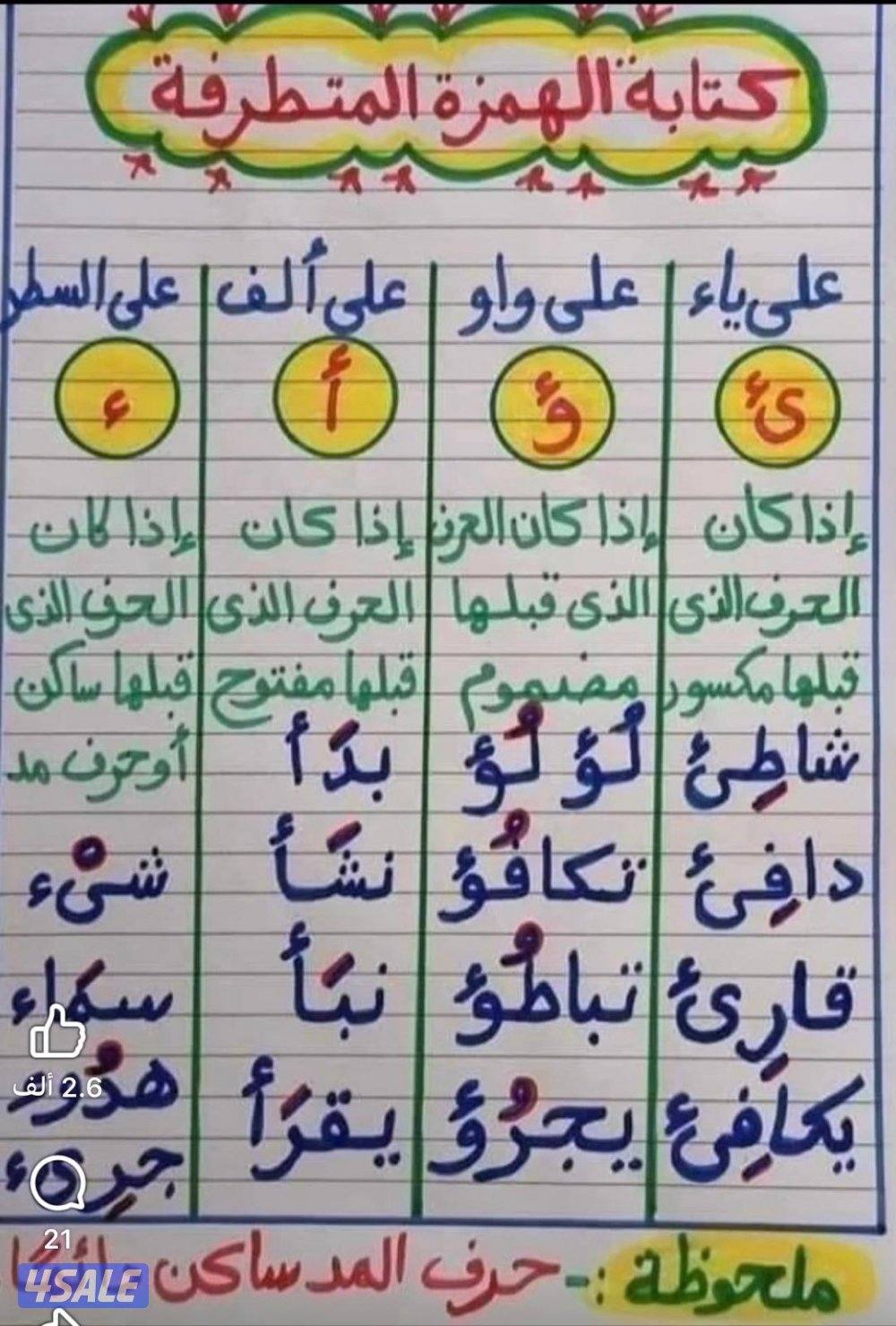 معلمة لغة عربية1
