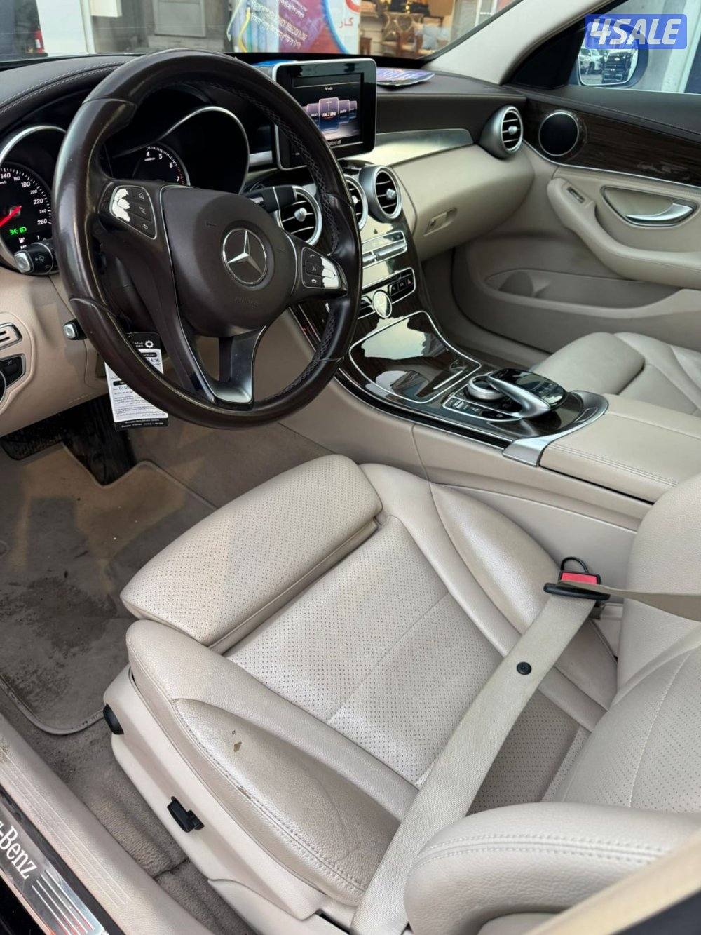 مرسيدس C250 موديل ٢٠١٥ عداد٨٠ ألف شرط الفحص صبغ قطعه فتحه وجلد ٤ سلند3