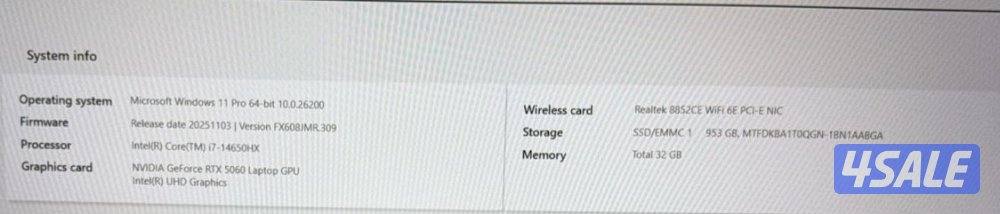 لابتوب قيمنق للبيع asus gaming TUF F161