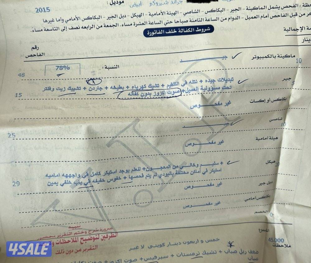 جراند شيروكي SRT صبغ وكاله9