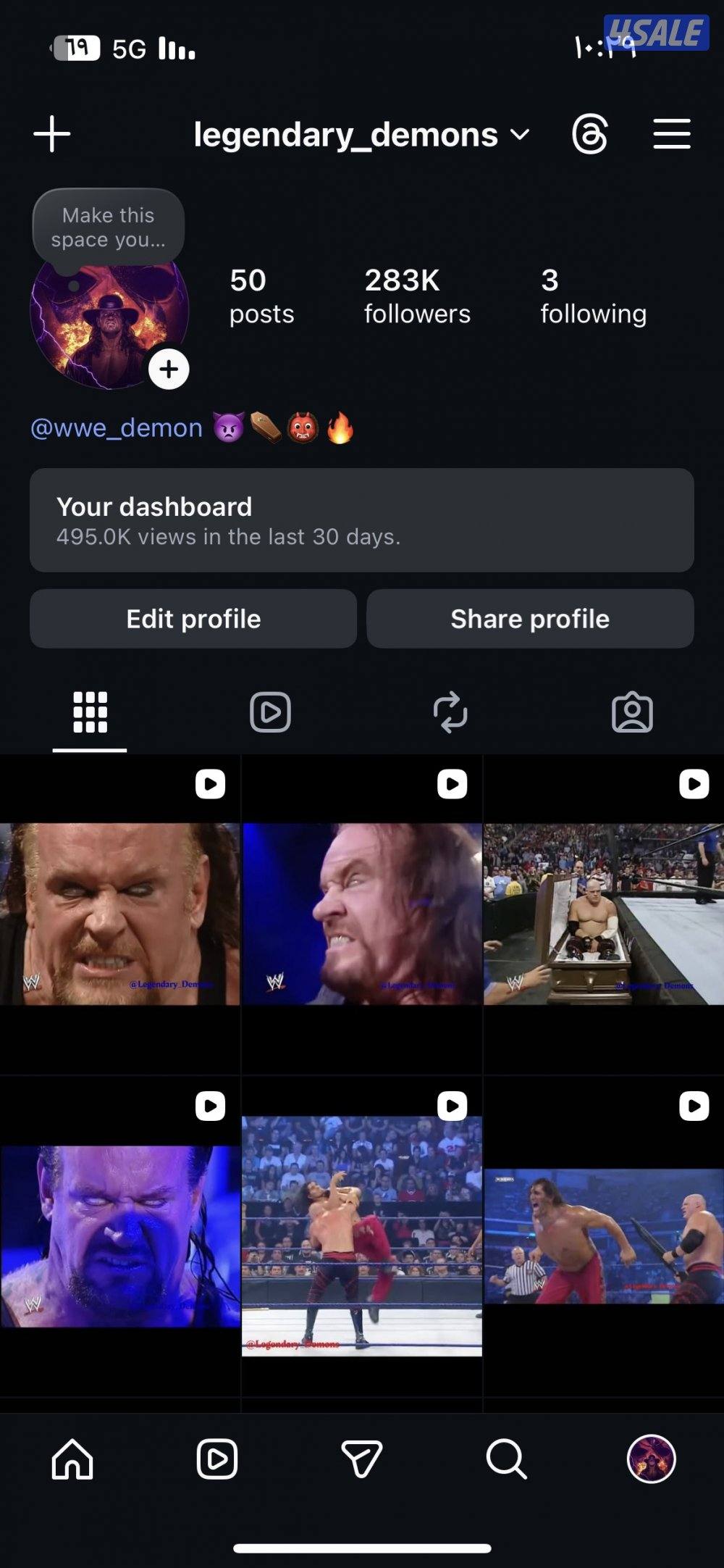 للبيع حساب انستقرام متابعين 283k التواصل مراسلة واتساب فقط0