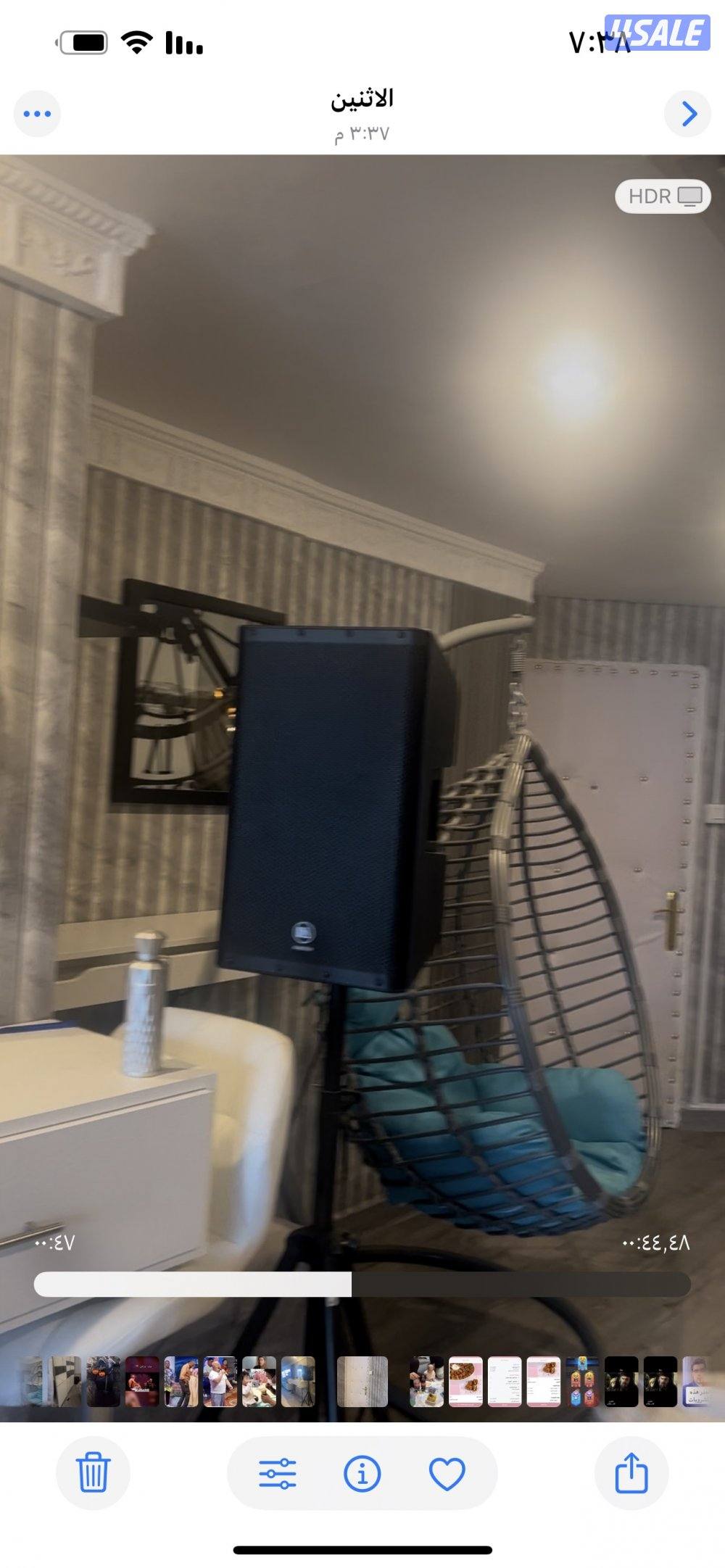 خلو شقه بسالمية معا اغراضها كامله علي البحر بشارع الابلاجات صف اول6