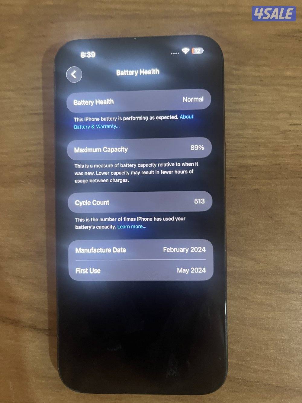 Slightly used 15 pro max with 256 gb no cracks not broken1