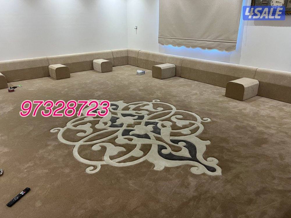 تنجيد وتفصيل مساند وديوانيات وجلسات وكنب وكل الستاير وسجاد قص2