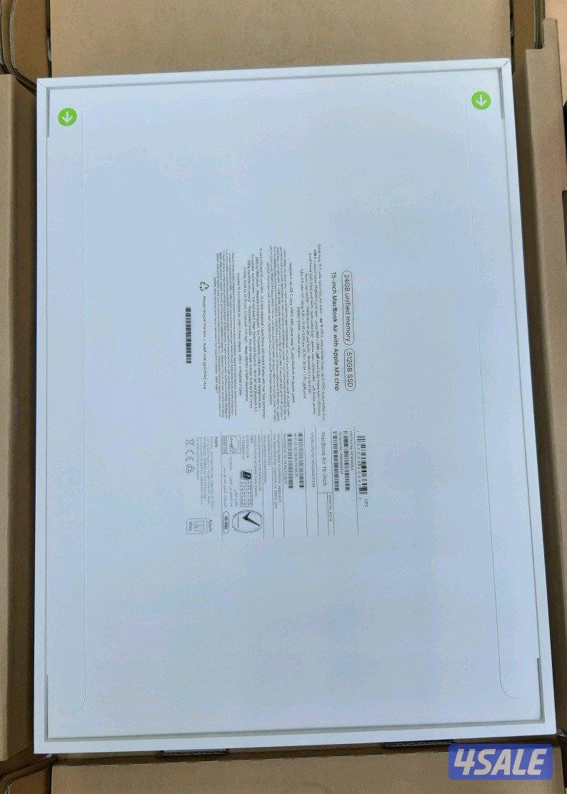 يوجد لدينا ماك بوك إير M3 شاشة 15.3 رام 24 / 512 SSD جديد كفالة ١سنة2
