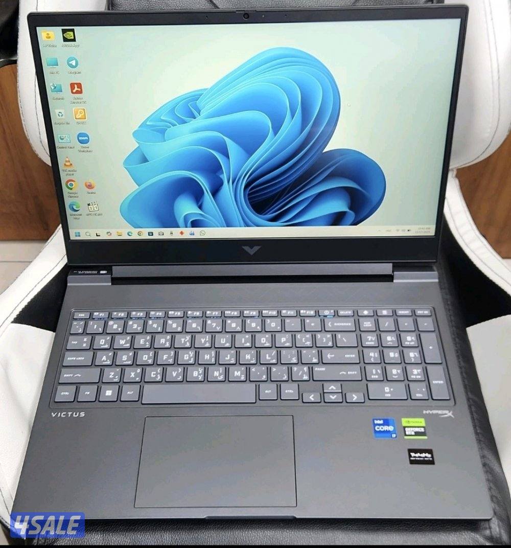 للبيع لابتوب جيمنقHp Victus /core i714gen/16 Ram/1TBSSD/4050 Rtx 6GB0