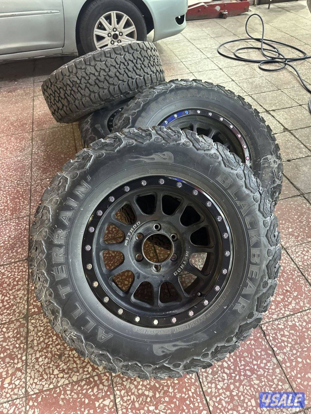 خمس رنقات ميثود ست براقي مع ٤ توياير بلاك بير حجري0