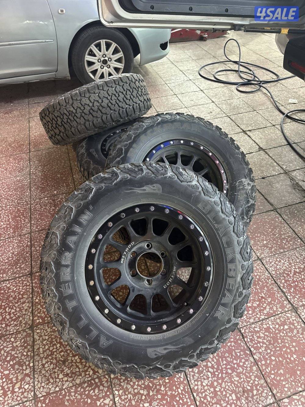 خمس رنقات ميثود ست براقي مع ٤ توياير بلاك بير حجري2