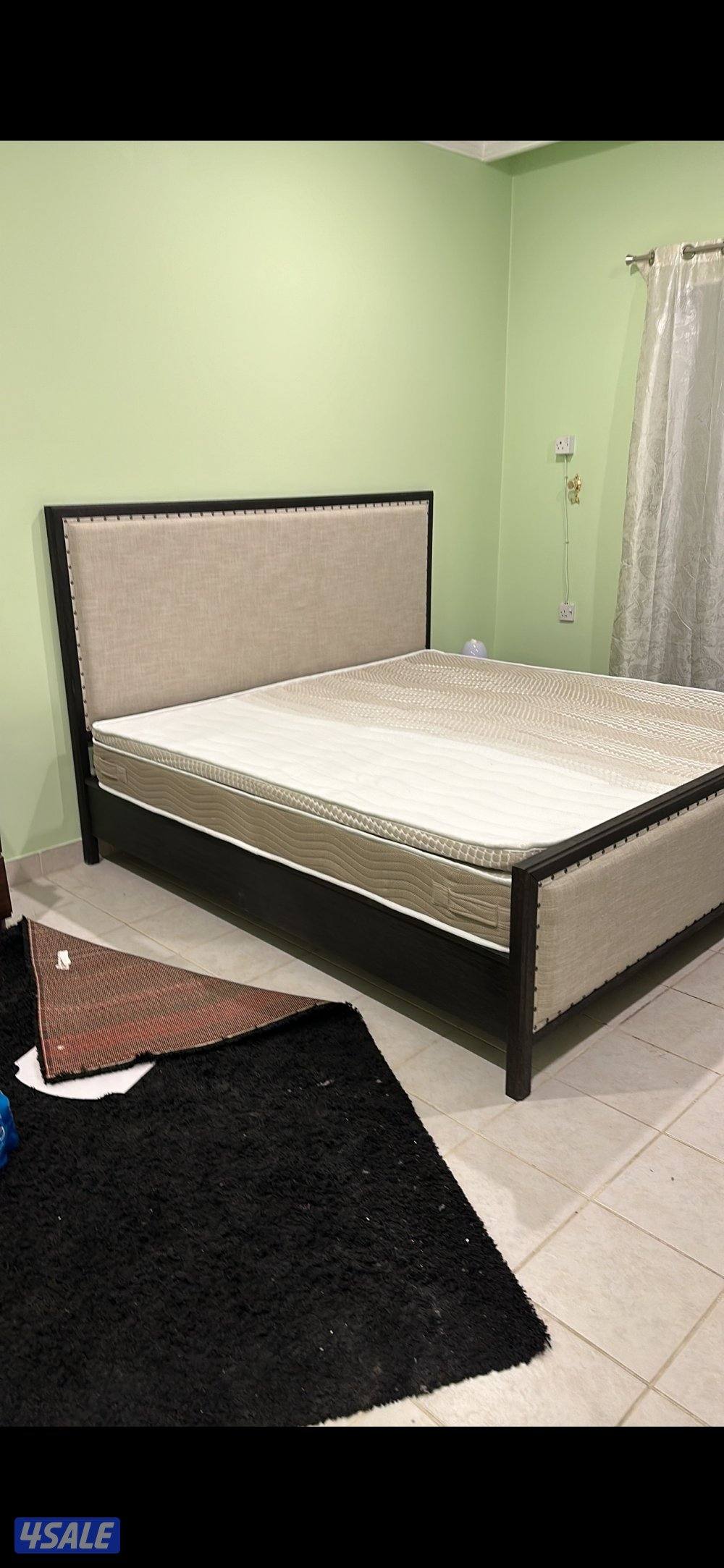 west elm king size bed + matress box + aljiraiwi matress - never used0