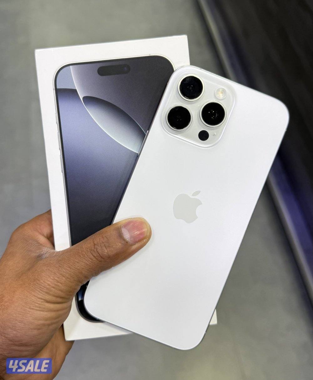 iPhone 16 pro max 512gb used 100% battery white color available to Sal0