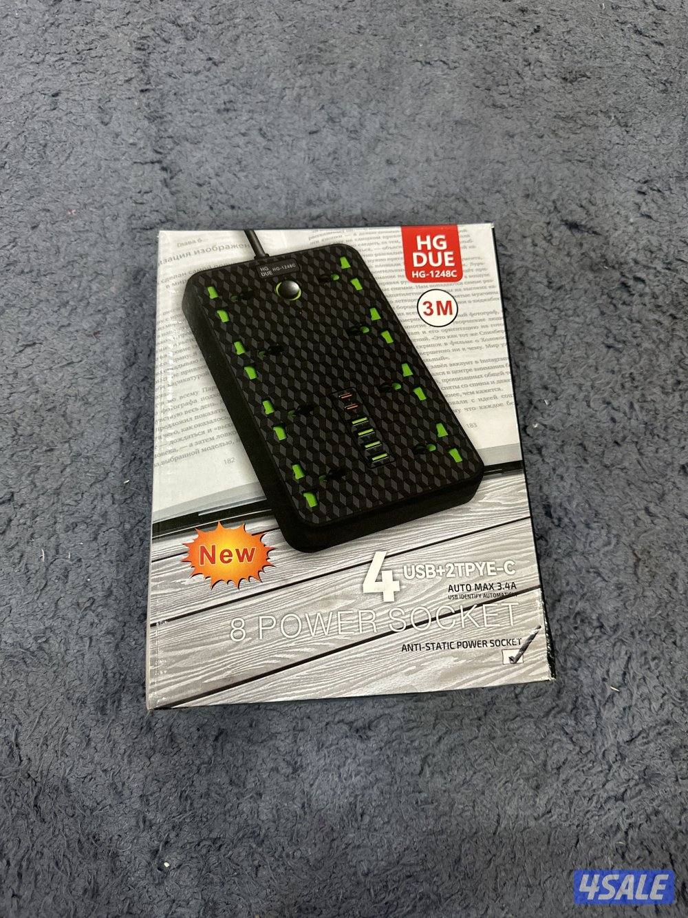 🔌 وصلة كهرباء متعددة المنافذ مع Usb0