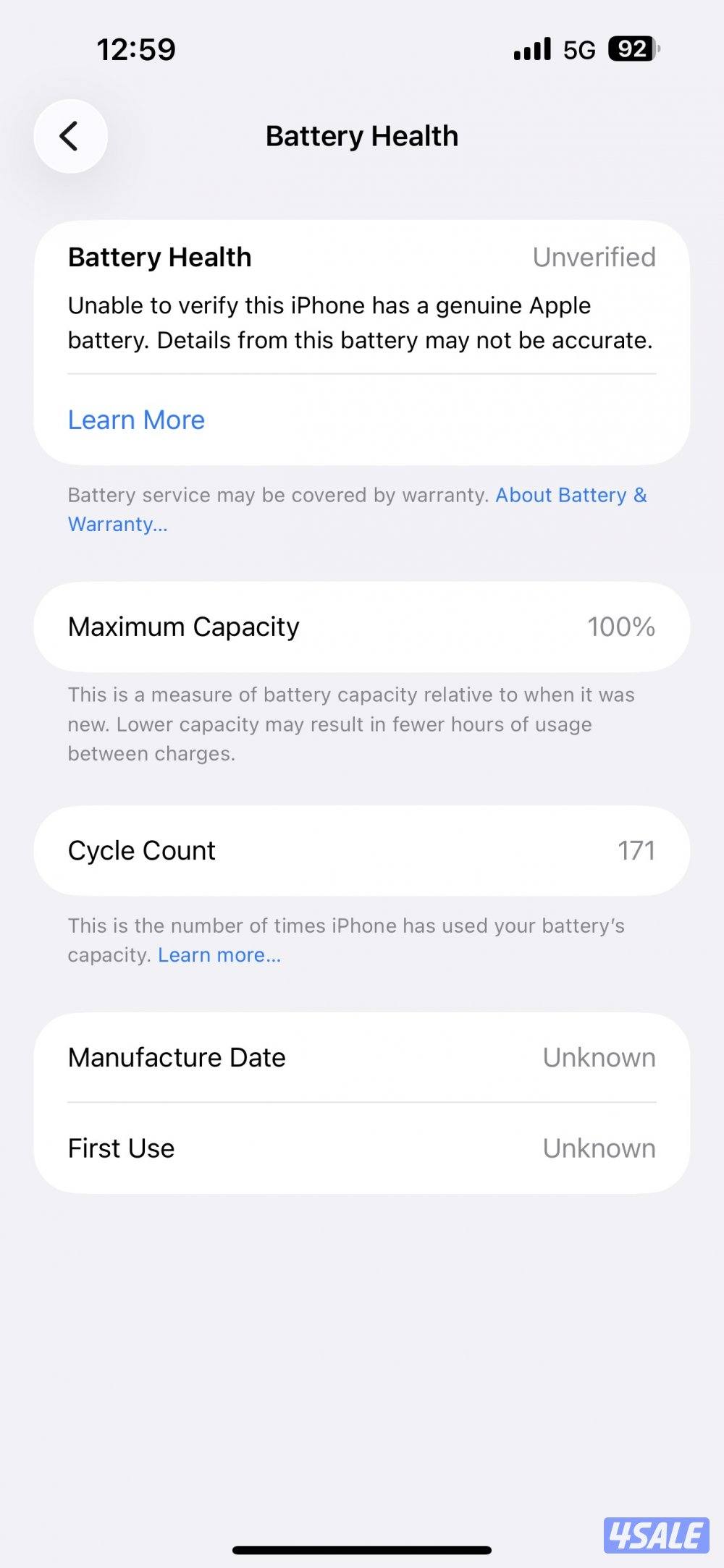 Iphone 15 pro max 256gb Display And Battery Change Good Condition3