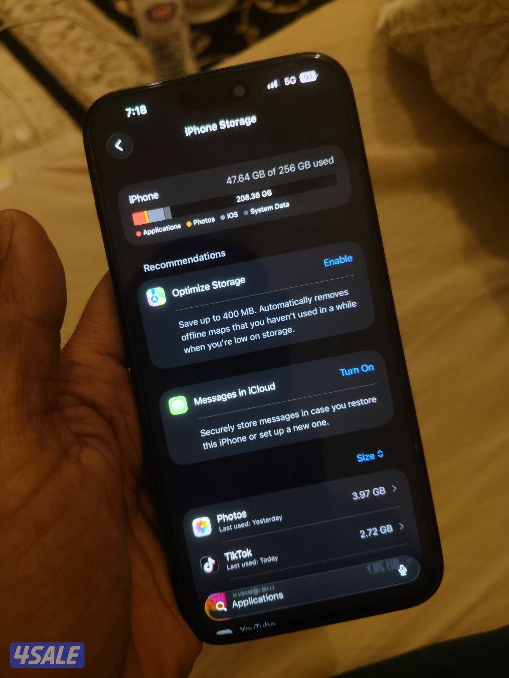 Iphone 15 pro max 256gb Display And Battery Change Good Condition4