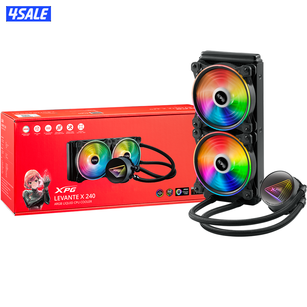XPG LEVANTE X 240MM RGB CPU Liquid Cooler Excellent Cooling For CPU0